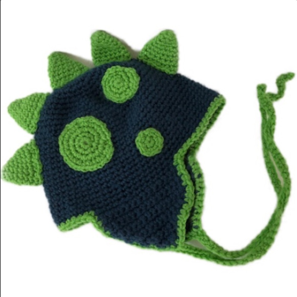 Addy & Anni Child’s Hand Crocheted Dinosaur Hat